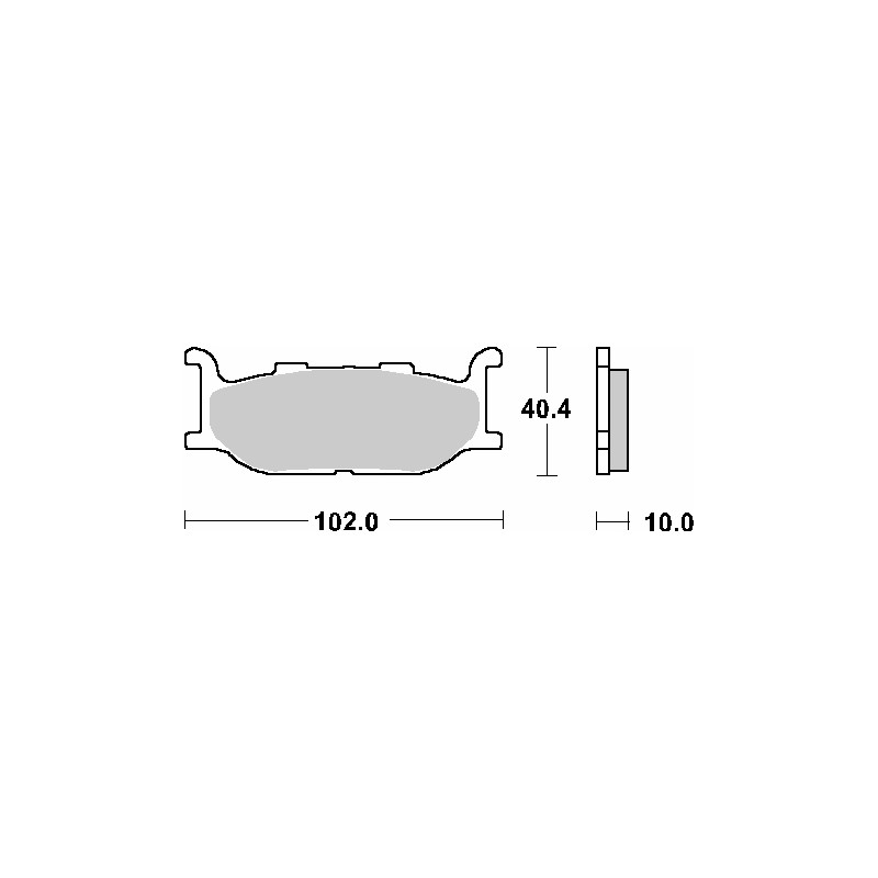 SBS PROMOCJA KLOCKI HAMULCOWE KH179 STREET CERAMIC KOLOR CZARNY PASUJE DO : YAMAHA XP400 `04 XP500 T-MAX